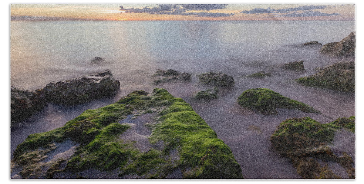 Florida Beach Towel featuring the photograph Caspersen Beach Sunset by Paul Schultz