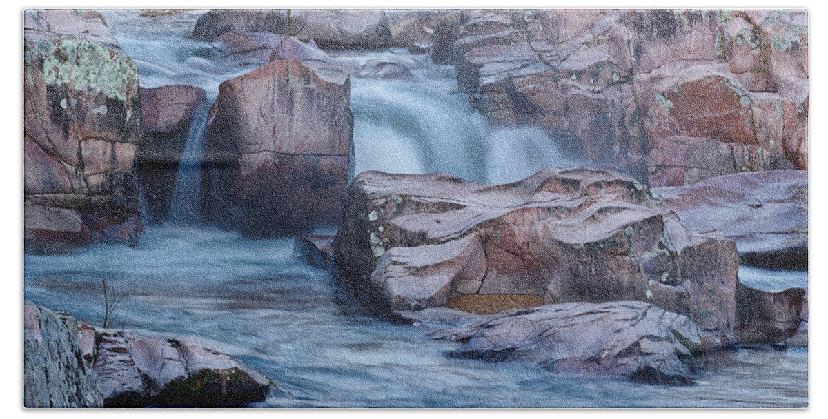 Ozark Beach Towel featuring the photograph Caster River Shut-in by Robert Charity