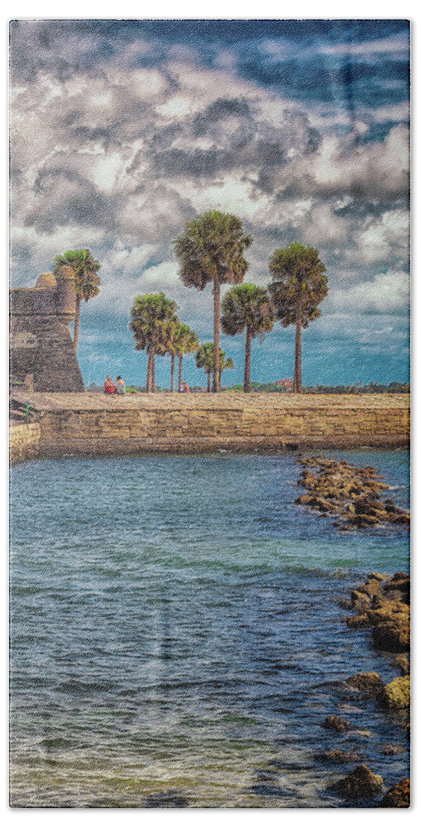 St Augustine Beach Sheet featuring the photograph Castillo de la Paz by Joseph Desiderio