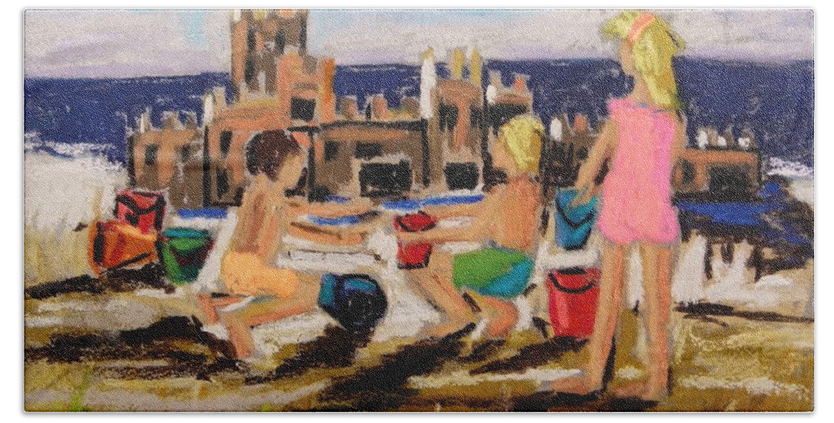 Children Beach Towel featuring the painting Castle Builders by John Williams