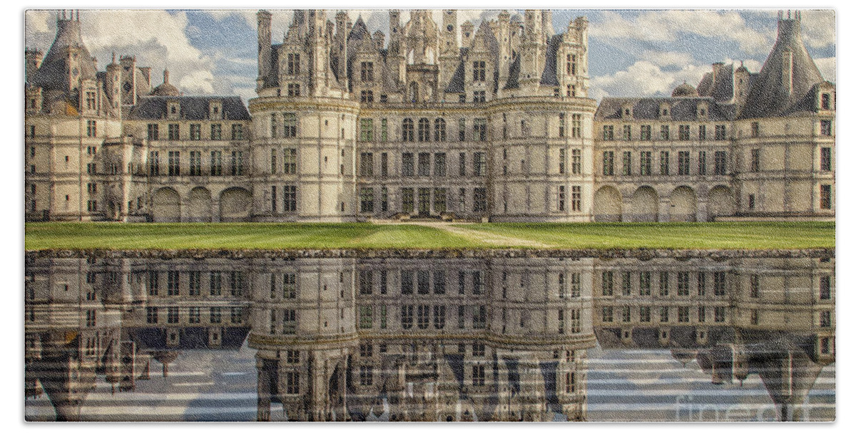 Chambord Beach Sheet featuring the photograph Castle Chambord by Heiko Koehrer-Wagner