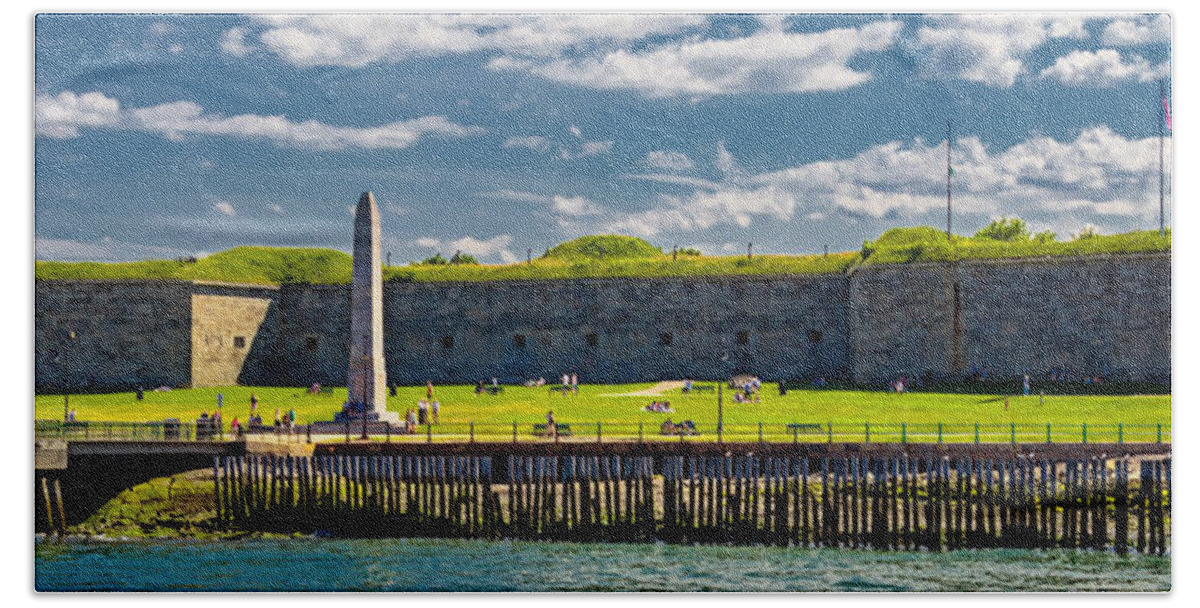Boston Beach Towel featuring the photograph Castle Island by Paul Mangold