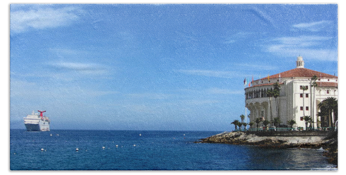 Catalina Beach Towel featuring the photograph Catalina Island Casino by J R Yates