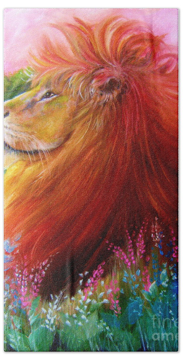 Cecil Beach Towel featuring the painting Cecil by Bella Apollonia