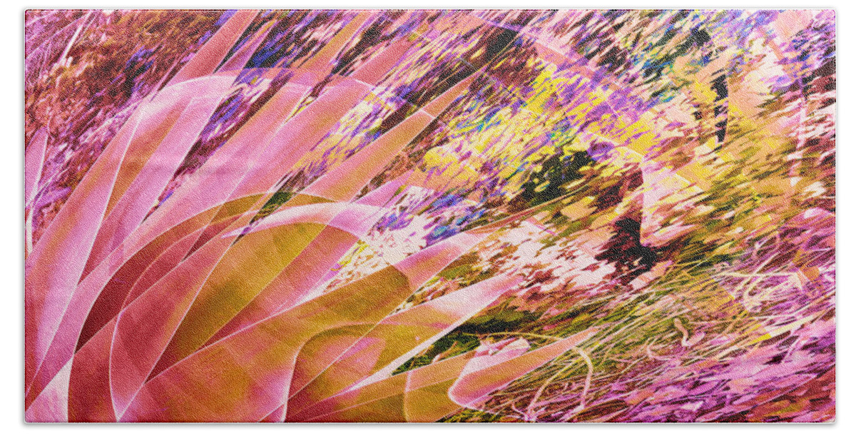 Abstract Beach Sheet featuring the photograph Celebration in Pink by Stephanie Grant