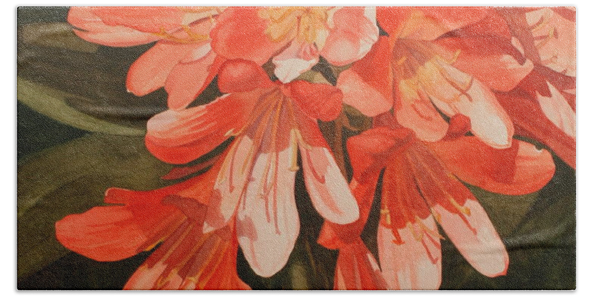 Flowers Beach Sheet featuring the painting Celebration by Jan Lawnikanis