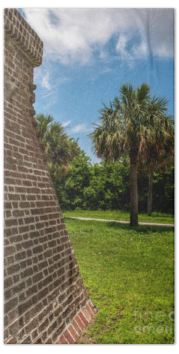 Fort Beach Towel featuring the photograph Charleston Fortification by Dale Powell
