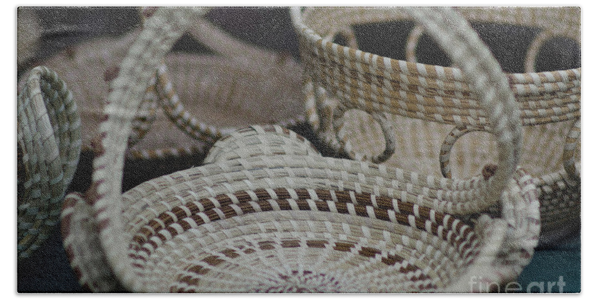Basket Beach Towel featuring the photograph Charleston Sweetgrass Baskets by Dale Powell