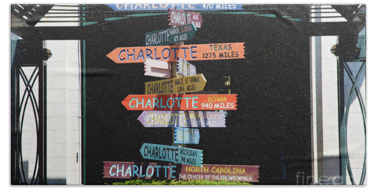Charlotte Beach Sheet featuring the photograph Charlotte Signs by Jill Lang