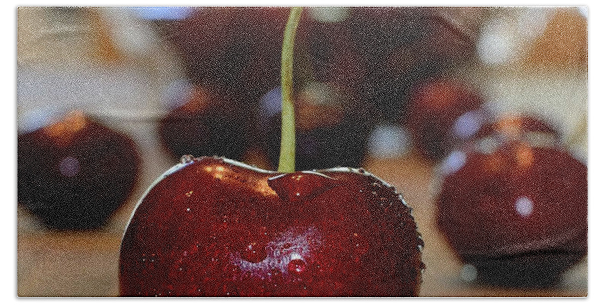 Fruit Beach Towel featuring the photograph Cherry 2 by Pamela Romjue