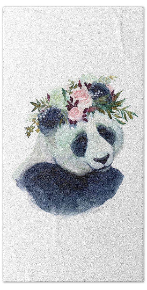 Panda Beach Sheet featuring the painting Cherry Blossom by Stephie Jones