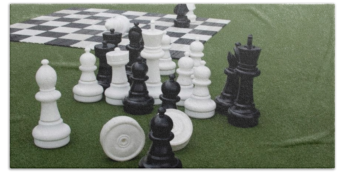 King Beach Sheet featuring the photograph Chess Pieces by Caroline Stella