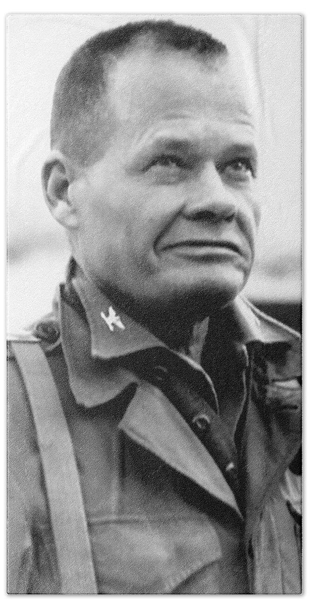 Chesty Puller Beach Towel featuring the photograph Chesty Puller in Chigyong by War Is Hell Store