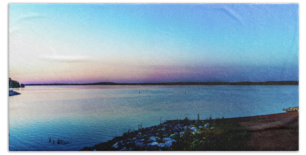 Chickasaw Landing Beach Sheet featuring the photograph Chickasaw Landing Panorama by Barry Jones