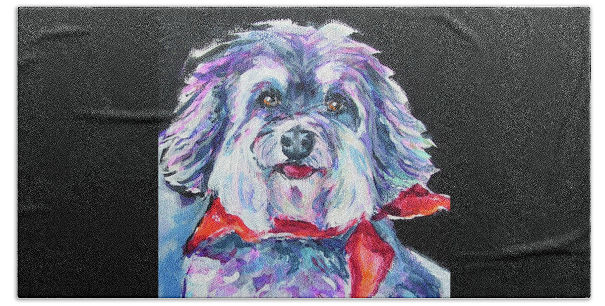  Beach Towel featuring the painting Chico by Judy Rogan