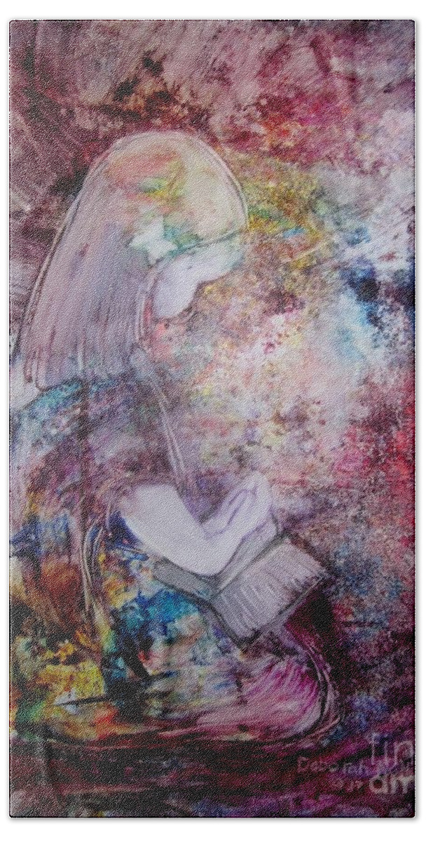 Prayer Beach Towel featuring the painting Childlike Faith by Deborah Nell