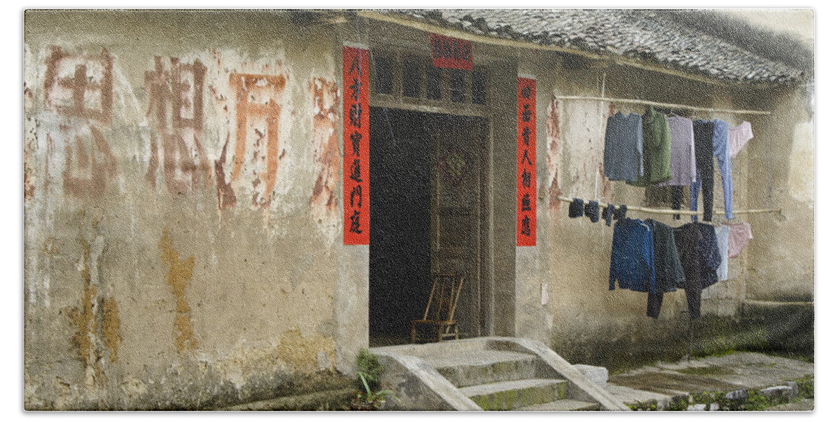 Asia Beach Towel featuring the photograph Chinese Laundry by Michele Burgess