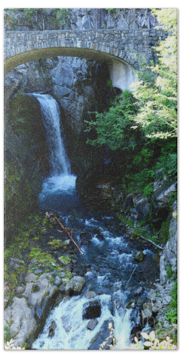  Adventure Beach Towel featuring the photograph Christine Falls by Christiane Schulze Art And Photography