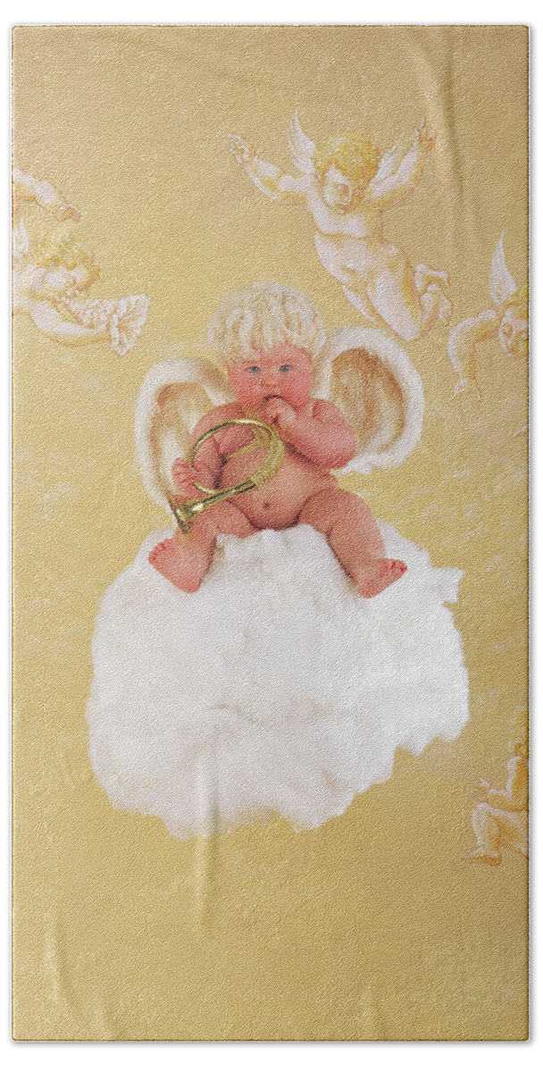 Holiday Beach Towel featuring the photograph Sweet Cherub by Anne Geddes