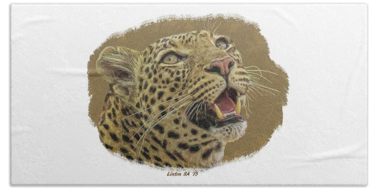 Leopard Beach Sheet featuring the digital art Chui by Larry Linton