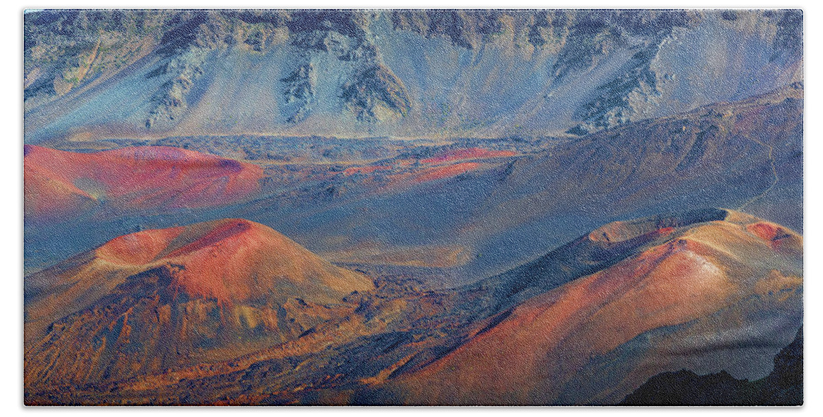 Haleakala Beach Towel featuring the photograph Cinder Cones by Kelley King