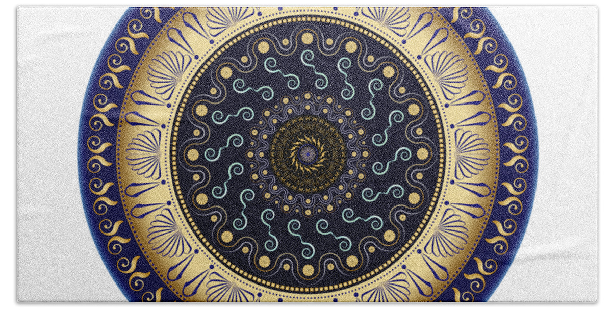 Mandala Beach Sheet featuring the digital art Circularium No 2648 by Alan Bennington