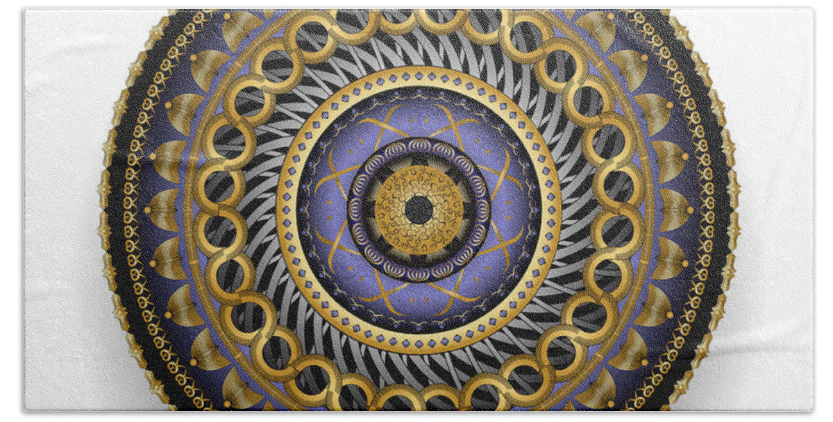 Mandala Beach Towel featuring the digital art Circularium No 2701 by Alan Bennington