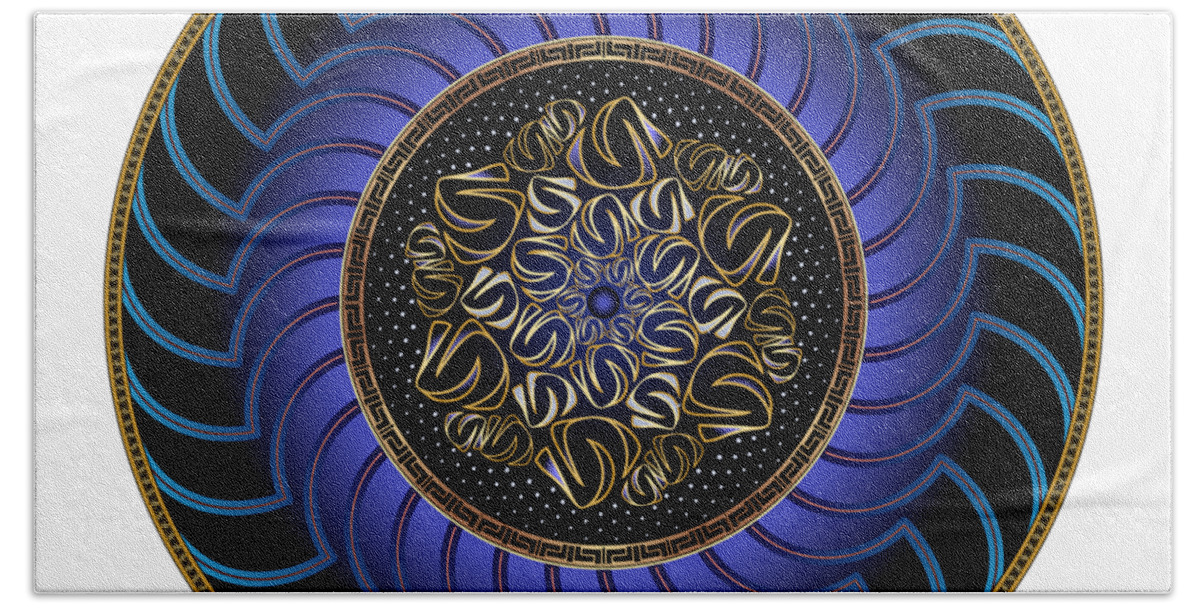 Mandala Beach Towel featuring the digital art Circularium No. 2723 by Alan Bennington