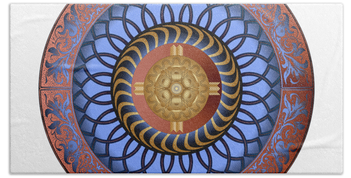 Mandala Beach Towel featuring the digital art Circularium No. 2731 by Alan Bennington