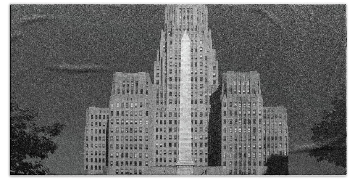 Architecture Beach Towel featuring the photograph City Hall 0953 by Guy Whiteley