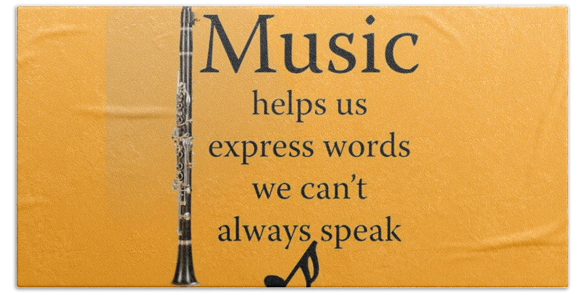 Clarinet Music Expresses Words Beach Sheet featuring the photograph Clarinet Music Expresses Words by M K Miller