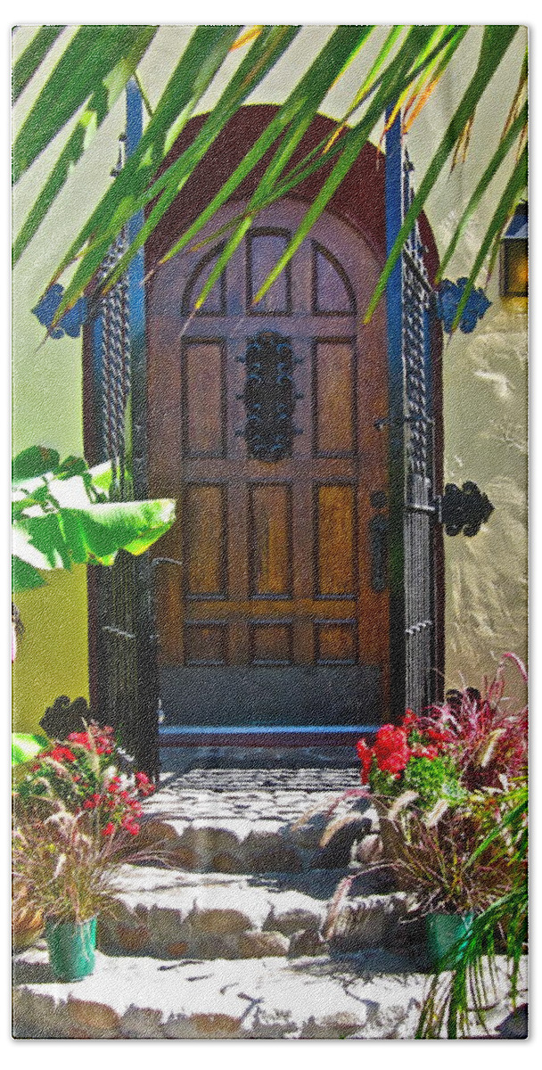 Photograph Of Door Beach Towel featuring the photograph Classic Belmont Shore by Gwyn Newcombe