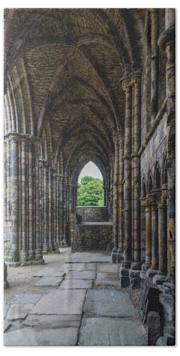 Abbey Beach Towel featuring the photograph Cloisters of Holyrood Abbey by Elvis Vaughn