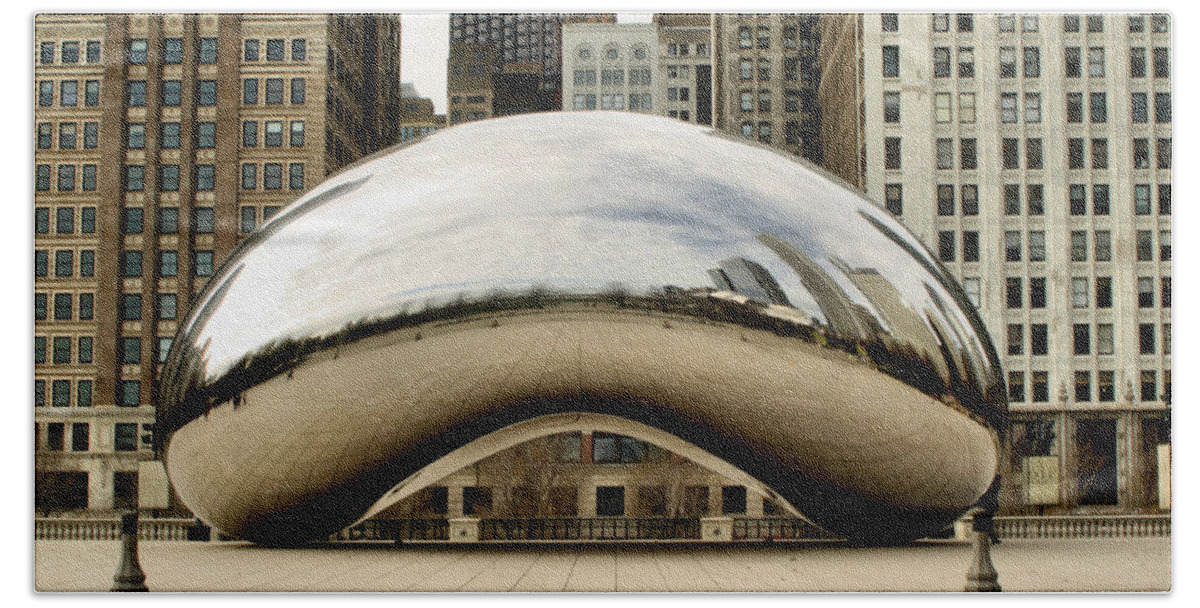 Chicago Beach Towel featuring the photograph Cloud Gate - 3 by Ely Arsha