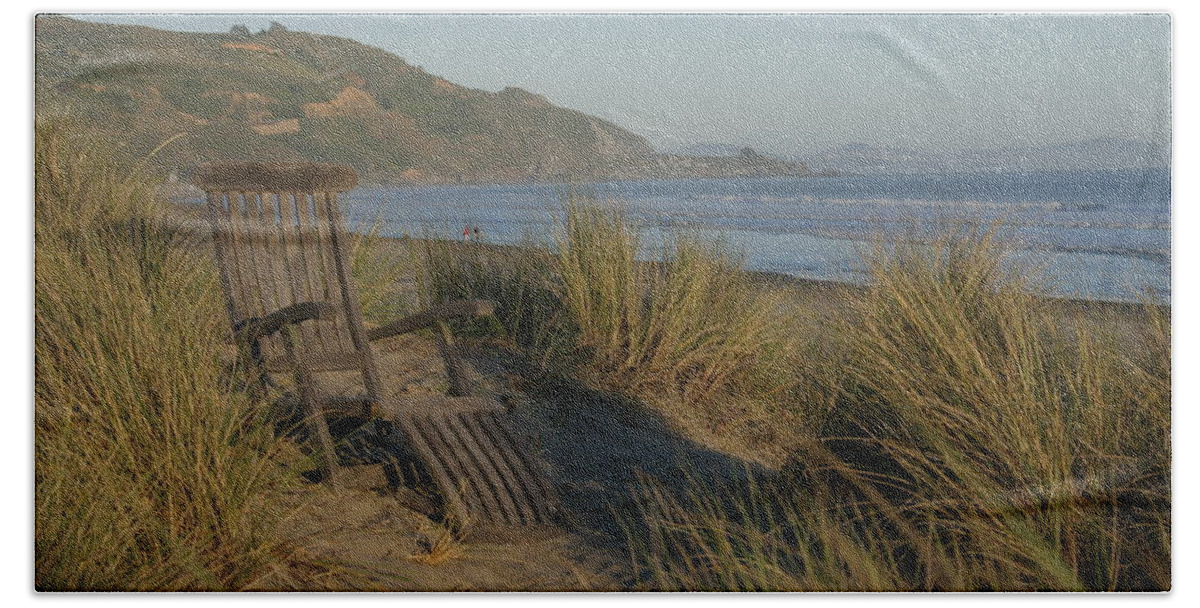Adirondack Beach Towel featuring the photograph Coastal Tranquility by Jeff Floyd CA