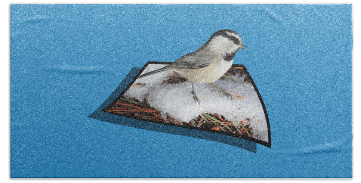 Chickadee Beach Towel featuring the photograph Cold Feet by Shane Bechler