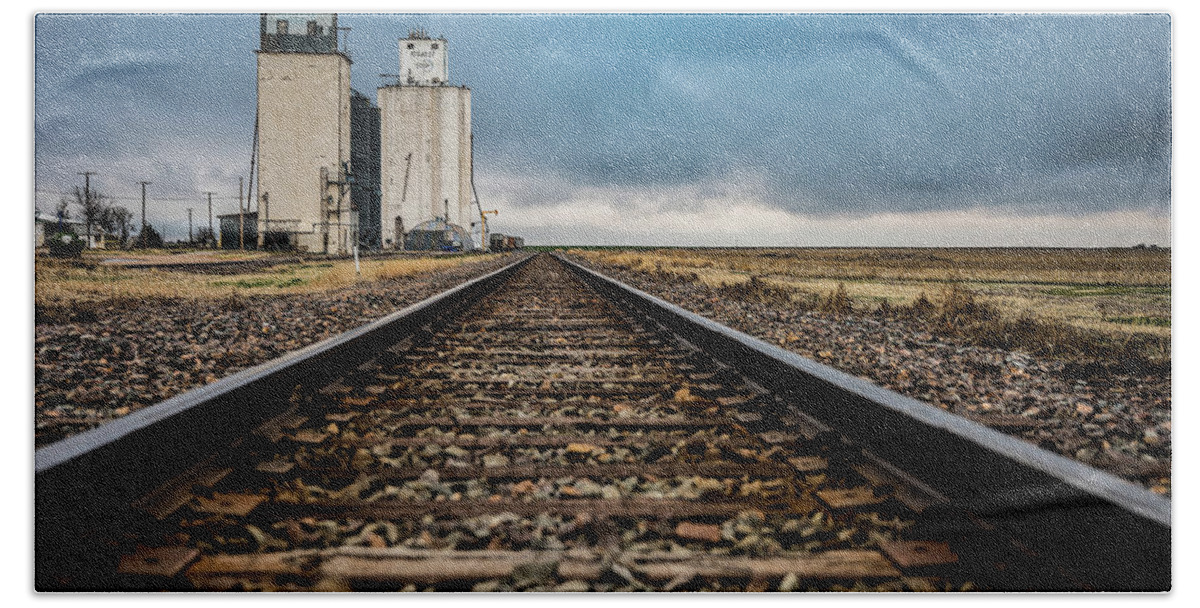Train Tracks Beach Towel featuring the photograph Collyer Tracks by Darren White