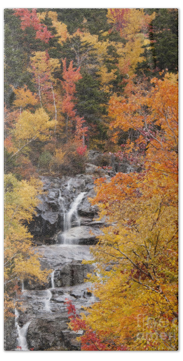 Silver Cascades Beach Towel featuring the photograph Color and Cascades by Bob Phillips