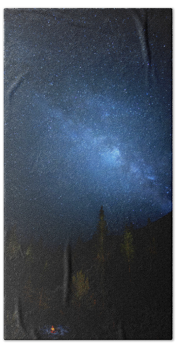 Milky Way Beach Towel featuring the photograph Colorado Mountain Milky Way by Mark Andrew Thomas