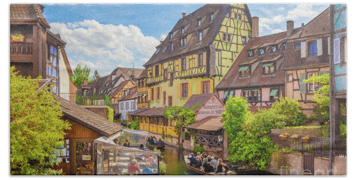 Alsace Beach Towel featuring the photograph Colorful Colmar by JR Photography