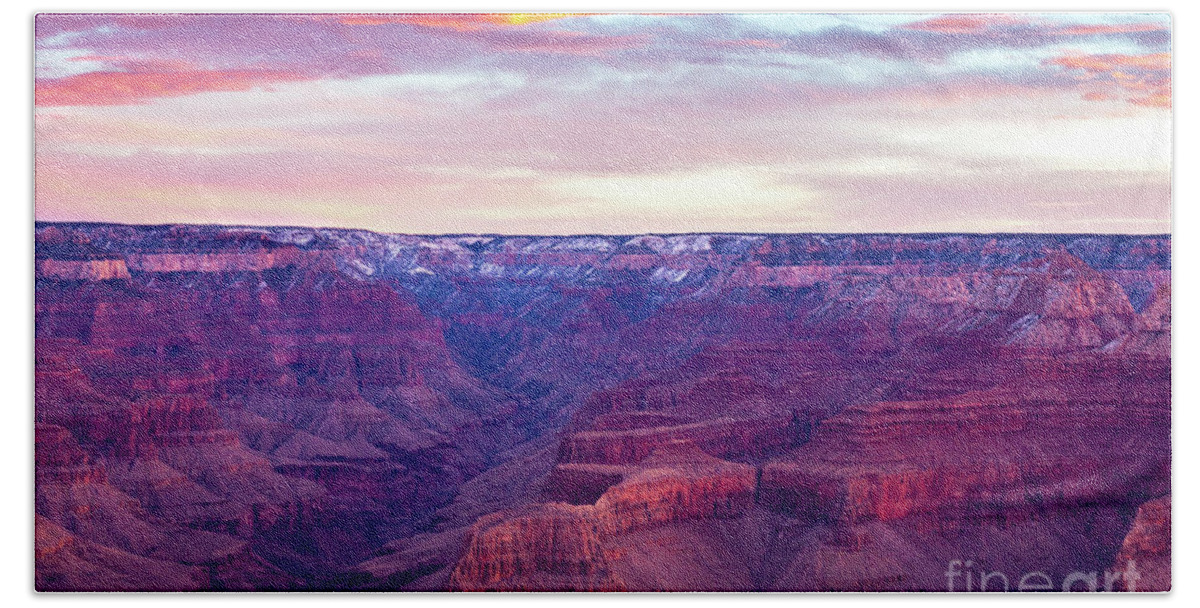 Tinas Captured Moments Beach Towel featuring the photograph Grand Canyon Sunrise by Tina Hailey