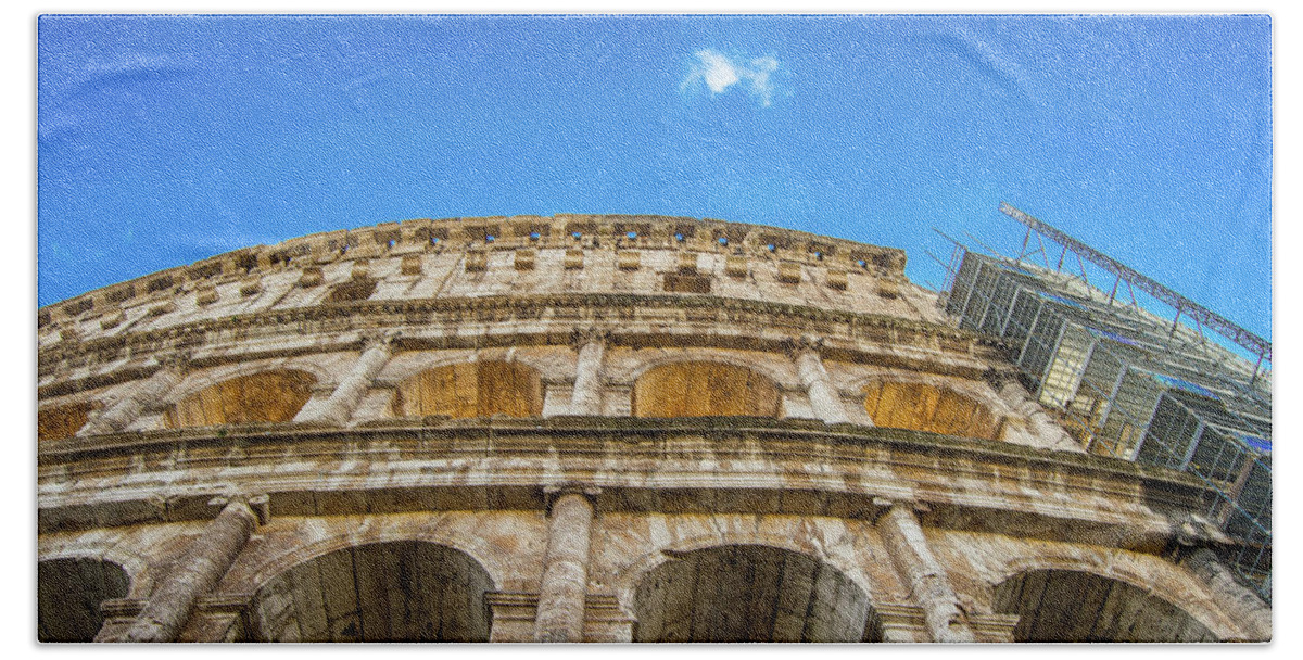 Colosseum Beach Towel featuring the photograph Colosseum Perspective by Kyle Goetsch