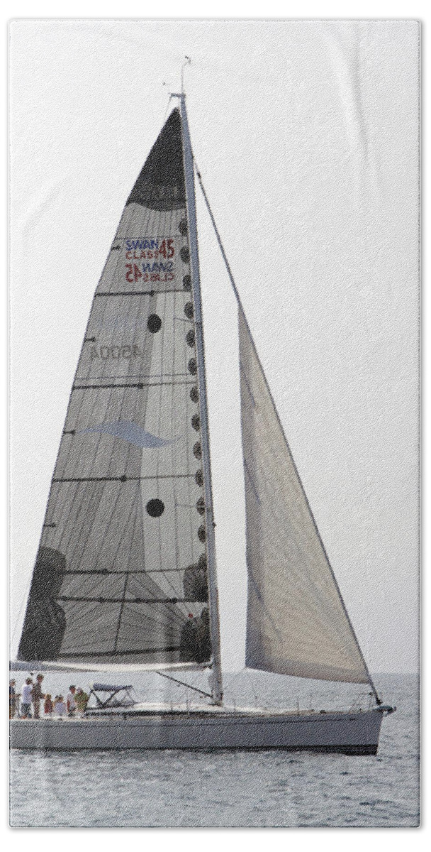 Sail Boat Beach Towel featuring the photograph Come Sail Away by Shoal Hollingsworth