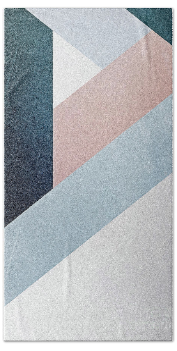 Complex Beach Towel featuring the mixed media Complex Triangle by Emanuela Carratoni