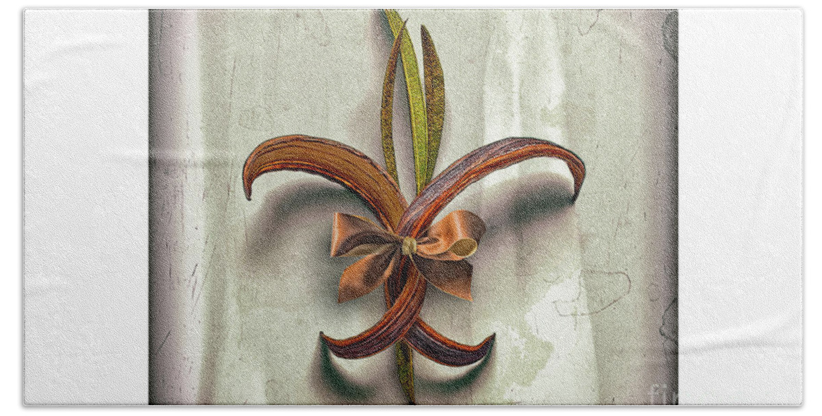 Fleur-de-lis Beach Towel featuring the photograph Composite Fleur-de-lis of Oleander by Walt Foegelle