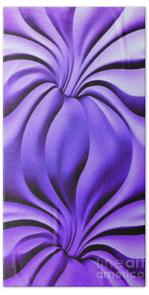 Purple Beach Towel featuring the photograph Contemplation in Purple by Roberta Byram