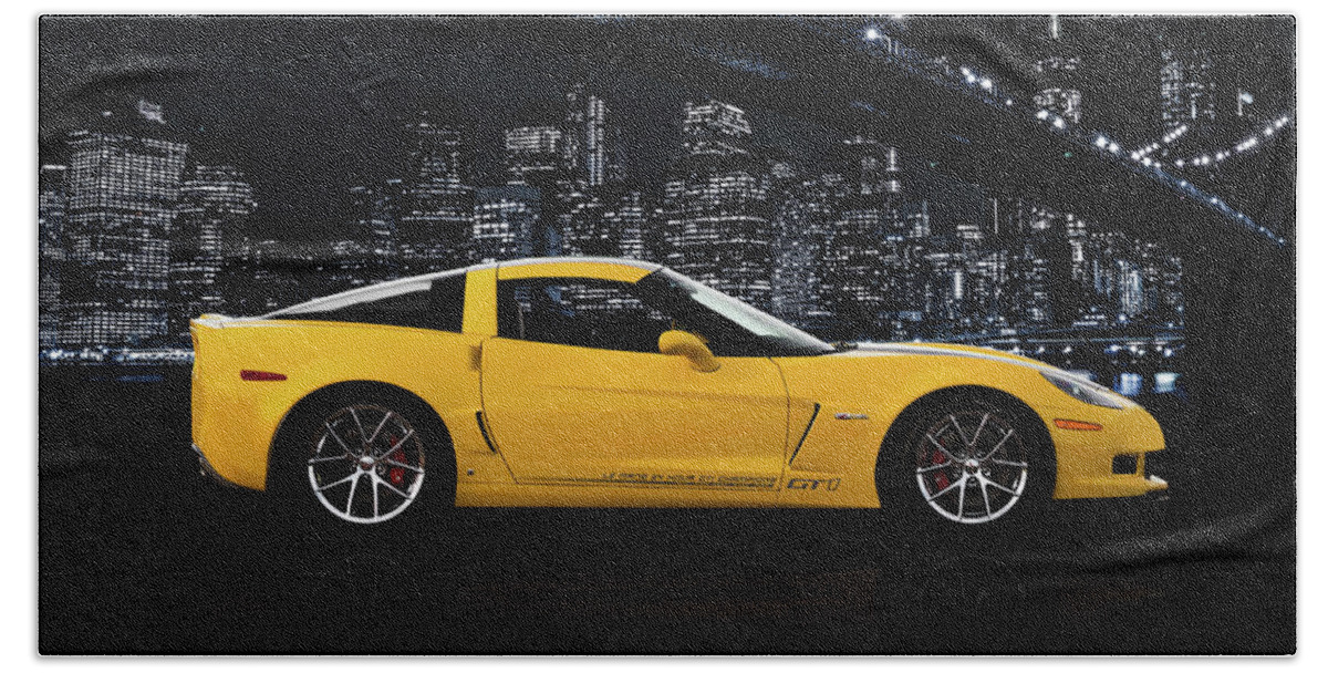 Corvette Z06 Gt1 Beach Towel featuring the photograph Corvette Z06 GT1 by Mark Rogan