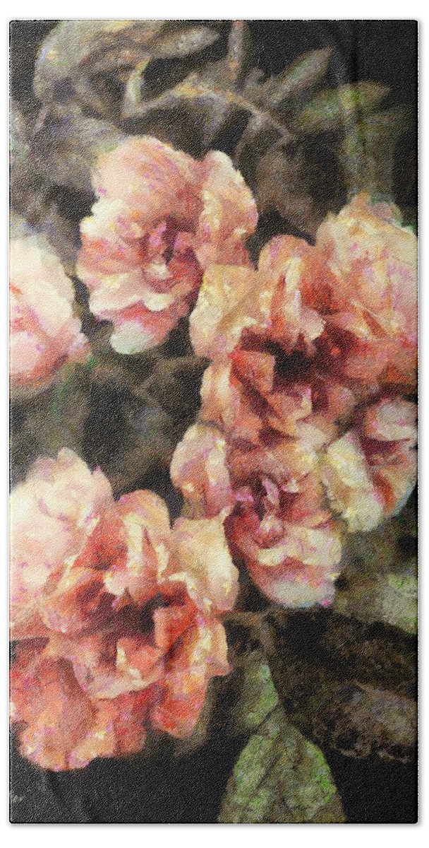 Roses Beach Towel featuring the painting Cotton Candy Cluster by RC DeWinter