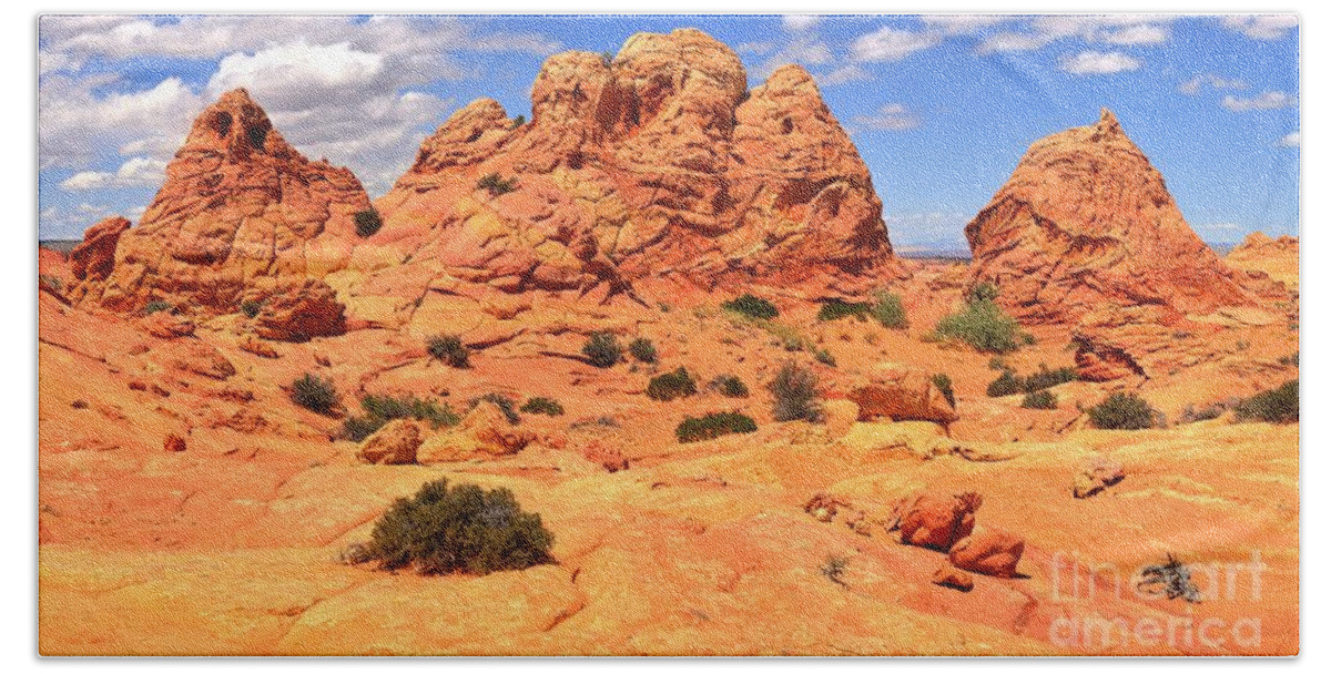 Utah Panorama Beach Towel featuring the photograph Coyote Buttes Pastel Landscape by Adam Jewell