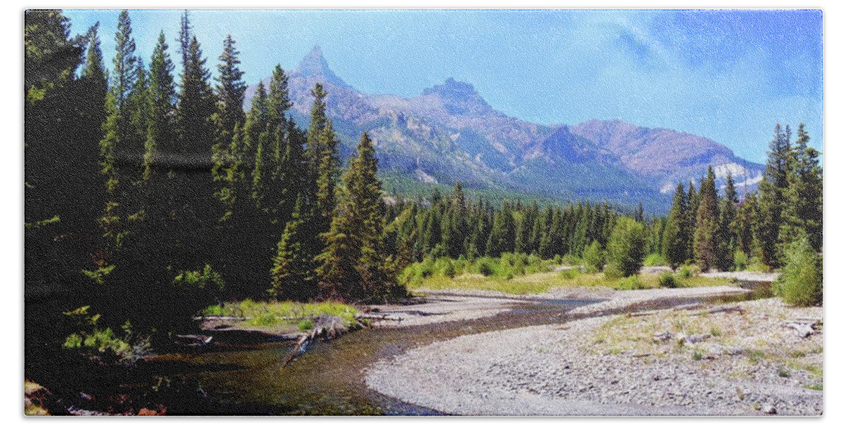 Beartooth Mountains Beach Towel featuring the photograph Creek in the Beartooths by Marty Koch